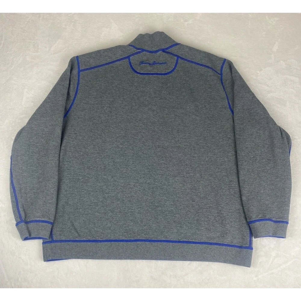 Tommy Bahama Florida Gators Reversible Sweater Mens XXL 2XL Blue Logo 1/4 Zip